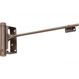 Дверной доводчик ALDEGHI LUIGI SPA стальной, пружинный, 77х235 мм, цвет: античная латунь, к-т: 1 шт + ключ с декоративными шурупами 115OA001 