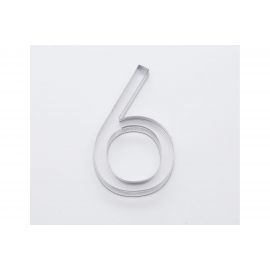 Цифра дверная 6 Brante LOFT 60 мм матовый хром 150185 