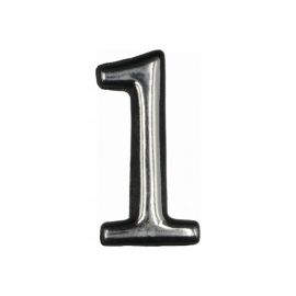 Цифра 1 Левша (50 мм; пластмасса клеящаяся; хром) У4-9101.Х 