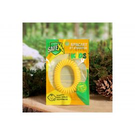 Детский антимоскитный браслет Safex, пружинка, № 1, желтый, 1 шт. 4098064 