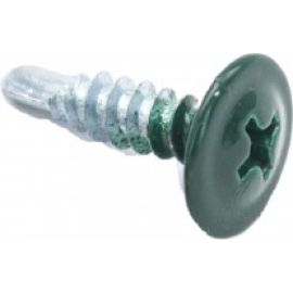 Саморезы с пресс-шайбой Госкреп 4.2х16 мм, зеленые, RAL6005, 35 шт. 1-0017300 