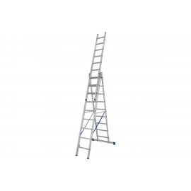 Трехсекционная универсальная лестница KRAUSE STABILO 3 х 9 перекладин с дополнительной функцией 133755 