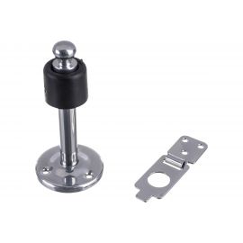 Дверной стопор с фиксатором Домарт 90 мм, хром 170247 