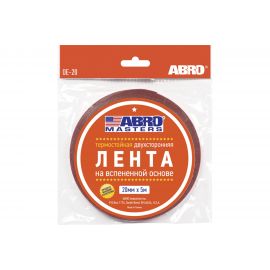 Двухсторонняя клейкая лента ABRO MASTERS белая, 20 мм x 5 м OE-20-RW 