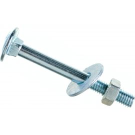 Болт Стройметиз М8х70 DIN 603 с гайкой DIN 934 и шайбой DIN 9021, цинк уп. 2 шт. 3180171 