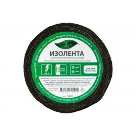 Изолента ЦМК Х/Б, 15 мм х 20 м, односторонняя, черная, 200 г IS0002 