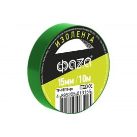 ПВХ-изолента ФАZА 15 мм х 10 м, зеленая 5013155 