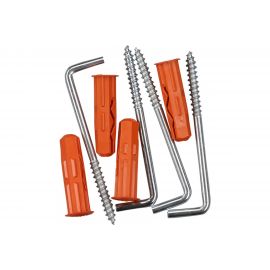 Крюк-шуруп ЕВРОПАРТНЕР L- обр. Zn d5,5хL80 в компл. c дюбелем MULTI 10x40 4шт. MP 319 17 