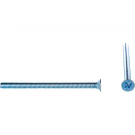 Винт Tech-Krep DIN965 с потайной головкой, оцинкованный М6х80 4 шт - пакет 103006 
