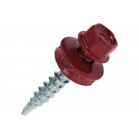 Кровельные саморезы ВИРТУОЗ 5,5х25 мм, RAL 3005, красное вино, 200 шт. 600-23872 