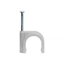 Скоба VKL electric 10 мм, круглая, пластиковая, уп. 50 шт. 9988747 