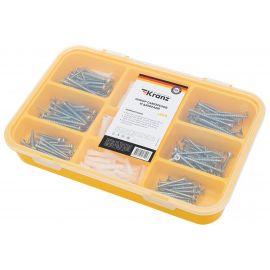 Набор саморезов и дюбелей kranz 260 шт. KR-01-3101-01 