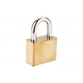 Висячий чугунный латунированный замок 40 мм, 3 ключа Top Tools 90U186 