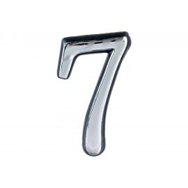 Цифра 7 Левша (50 мм; пластмасса клеящаяся; хром) У4-9107.Х 