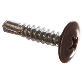 Саморезы с прессшайбой и сверлом по листовому металлу до 2мм Зубр RAL-8017 PH2 4,2х19мм 450шт 300211-42-019-8017 