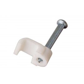 Плоский крепеж кабеля REXANT 12x6 мм, белый 50 шт 07-4212 