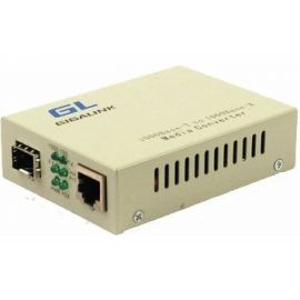Конвертер UTP-SFP GIGALINK 10/100/1000Мбит/с в 1000Мбит/с GL-MC-UTPG-SFPG-F 