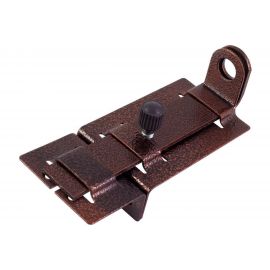 Плоский засов РемоКолор с вертикальными проушинами и фиксатором 70-0-120 