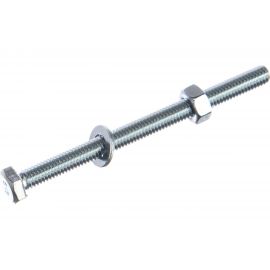 Болт с шестигранной головкой в комплекте с гайкой, шайбой, шайбой пружинной, ЗУБР, МАСТЕР, 303436-06-080 