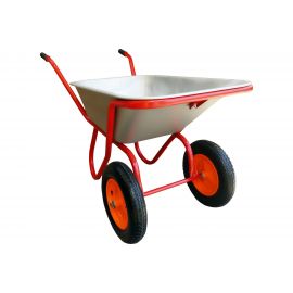 Строительная 2-х колесная тачка Промышленник 110л. пневмо колесо усиленная цинк. ПРОМ-110У2КП 