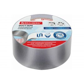 Клейкая армированная лента BRAUBERG 50 мм х 40 м, прочная тканевая основа, европодвес 606771 