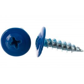 Саморезы с пресс-шайбой Госкреп 4.2х16 мм, синие, RAL5005, 35 шт. 1-0017330 