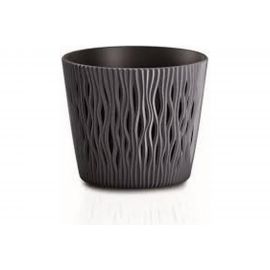 Кашпо Prosperplast SANDY ROUND 26.5 см, со вставкой, антрацит DSR260 433 