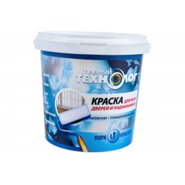 Латексная краска для окон, дверей, подоконников НОВБЫТХИМ белая 1,0кг 1/9 НБХ 10347 