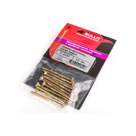 Конструкционный самозенкующий саморез BULLIT TORX15 3.5x50, желтый, потайной, 12 шт., подвес 14-0016240 