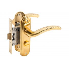 Защелка БУЛАТ ЗЩ1-Д01.05 (Л) АЛЬФА (золото; левая; с фиксацией) 13957 