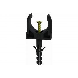 Крепеж-клипса Промрукав с дюбелем и саморезом черная д20 в малой упаковке 10 шт PR13.0312 