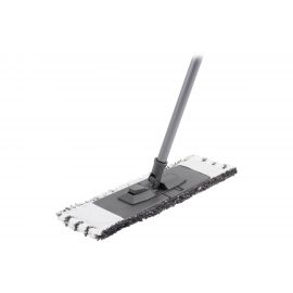 Плоская швабра для влажной уборки InLoran микрофибра, 44x13см, ручка 110см BS-043GR 