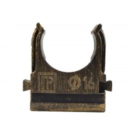 Крепеж-клипса для трубы Electraline ПВХ, цвет бронза 10 шт BTK1-16-25-10 