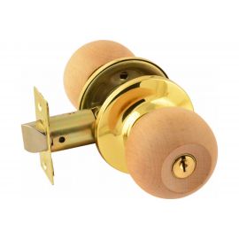 Межкомнатная защелка НОРА-М ЕСО св. дерево/золото ЗШ-01-Э ключ/фикс. 17065 