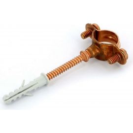 Хомут для труб Uni-Fitt 18 медный со шпилькой и дюбелем 851R1800 