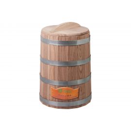 Кадка из дуба с крышкой и гнётом Банные штучки 30л 33231 