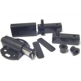 Набор замка для стеклянных дверей Левша 1-дверный, черный У8-8759.Ч 