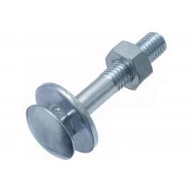 Болт Стройметиз М6х40 DIN 603 с гайкой DIN 934 и шайбой DIN 9021, цинк уп. 4 шт. 3180061 