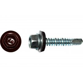 Кровельный саморез КРЕП-КОМП 5,5x19, RAL3005, красное вино, 250 шт. ск55193005кф 