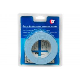 Бордюрная лента SANTRADE ST (60 мм; 3,35 м; герметик; голубая) 1315 