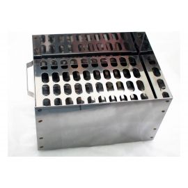 Двухуровневая коптильня Петромаш, 50х25х20 см, нержавеющая сталь, 1 мм 59921 