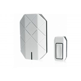 Дверной беспроводной звонок FERON E-377 звонок IP44 30 мелодий, 3х1,5V/АА, база, белый 41433 