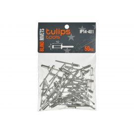 Вытяжные заклепки Tulips tools 4.0х10 мм, 50 шт IP14-401 