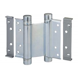 Барная пружинная петля двойного действия ALDEGHI LUIGI SPA 75х34х28 мм, цвет: оцинкованная сталь, к-т: 2 шт + ключ с декоративными шурупами 101AZ075B2 