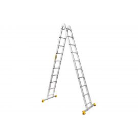 Алюминиевая профессиональная двухсекционная шарнирная лестница Алюмет Серия Т2 Т 210 