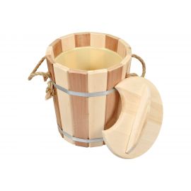 Запарник с пластиковой вставкой и крышкой Банные штучки Контраст 9л 32421 