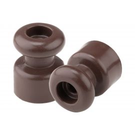 Изолятор Bylectrica упаковка 10шт. для витых проводов, серия РЕТРО, ЮЛИГ.757522.014 шоколад 