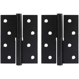 Петля НОРА-М 750-4"" черная, правая, 100x75x2.5 18484 