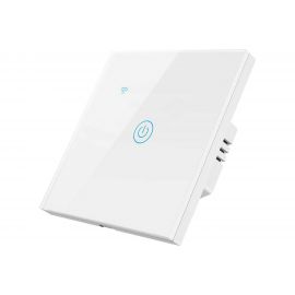 Умный однокнопочный сенсорный выключатель Roximo белый SWSEN01-1W 