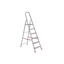 Стальная оцинкованная стремянка Алюмет 6 ступеней ZZ 406 